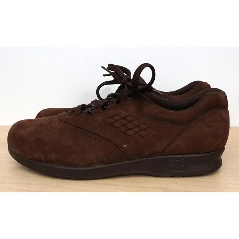 SAS Tripad Comfort Womens Brown Lace Up Suede Leather Shoes Sneakers Size 8